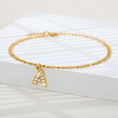 Anklet with letters