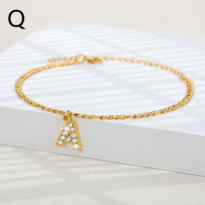 Anklet with letters