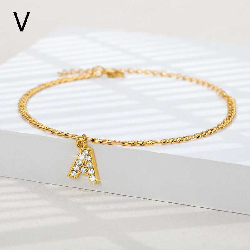 Anklet with letters