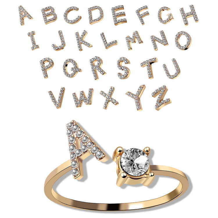 Ring with letters