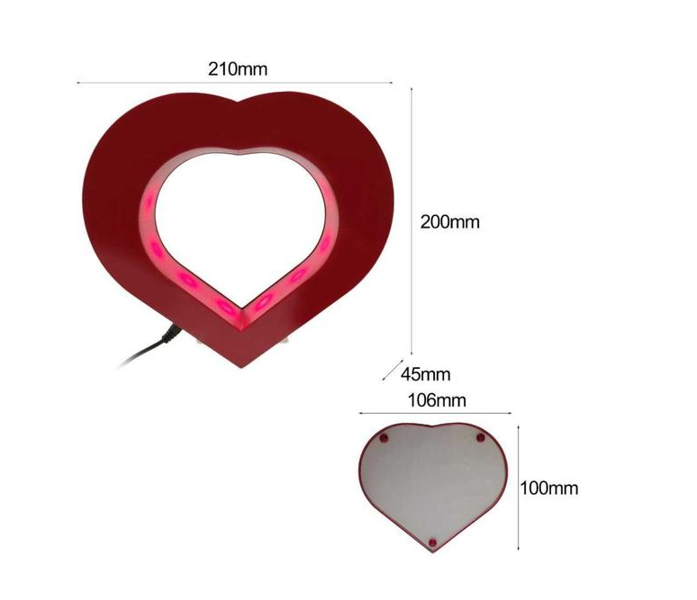 Floating heart photo frame