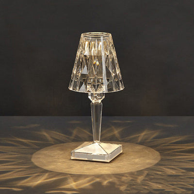 Shade crystal lamp