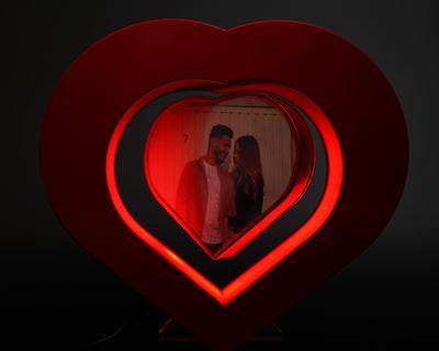 Floating heart photo frame