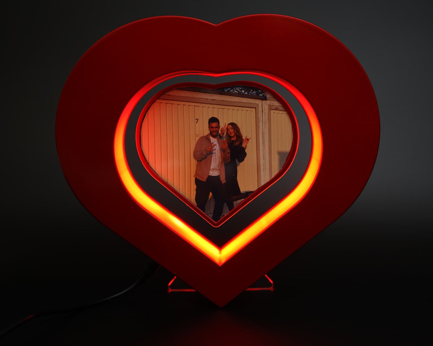 Floating heart photo frame