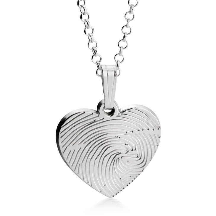 Dactylo heart necklace (fingerprint engraving)